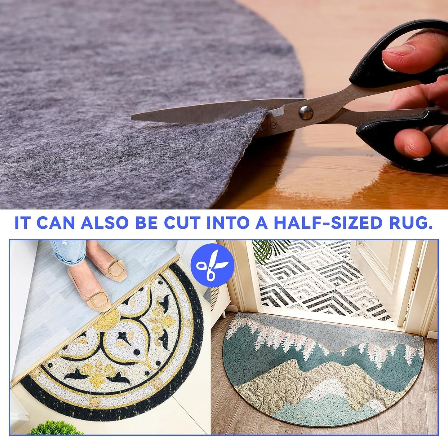 Alfombrillas antideslizantes redondas 4ft para suelo madera