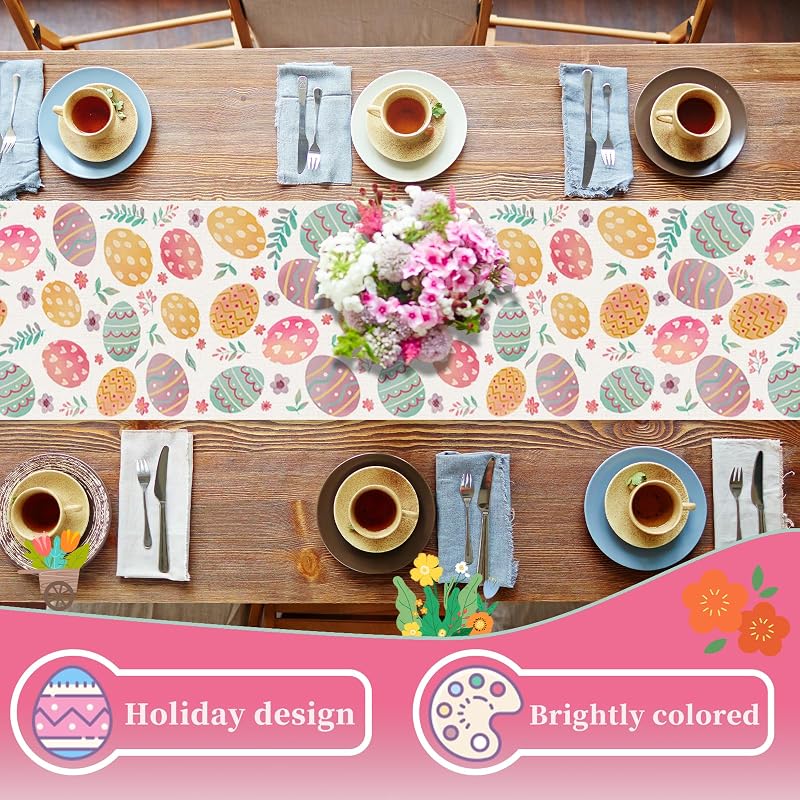 Camino mesa Pascua 13x72pulg decoración hogar fiesta