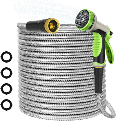 Manguera jardín acero inox 25ft resistente pinchazos