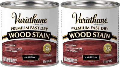 Tinte madera secado rápido 8oz cabernet pack 2