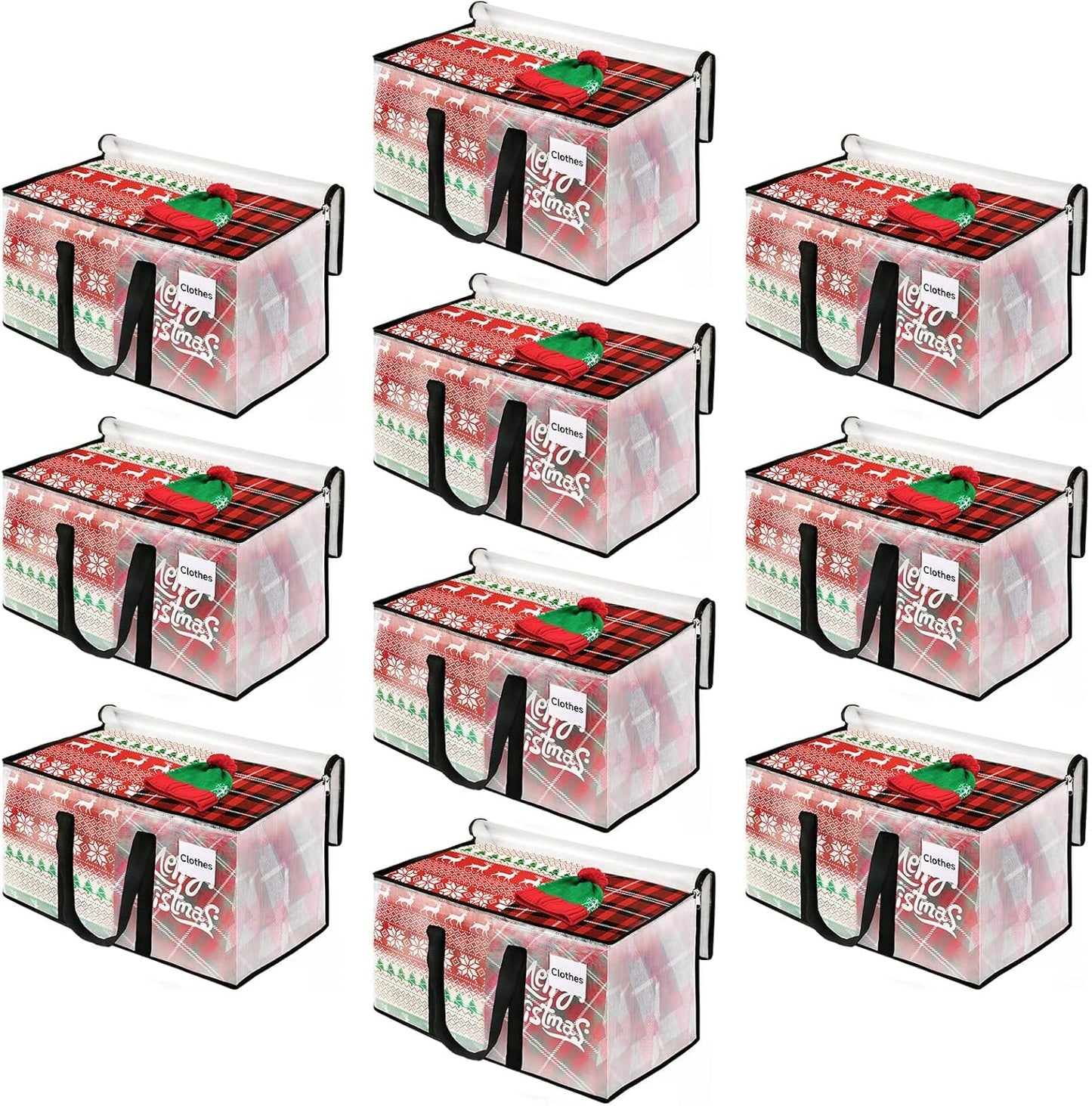 Bolsas mudanza transparentes 10 pzas asas reforzadas