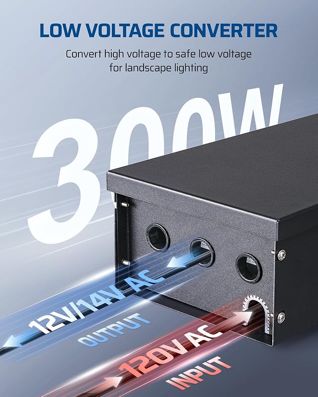 Transformador paisaje 300W WiFi 120V a 12/14V con Alexa