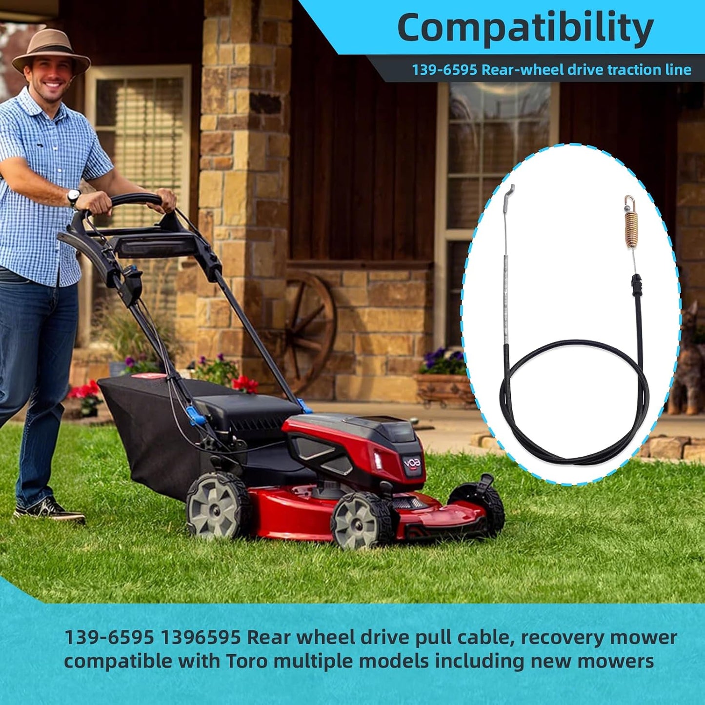 Cable tracción cortacésped comp Toro 21462 21466T