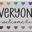 Felpudo arcoíris cuarto bebé peluche texto Everyone is