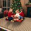 Alfombra exterior 8x10ft luces LED impermeable marrón