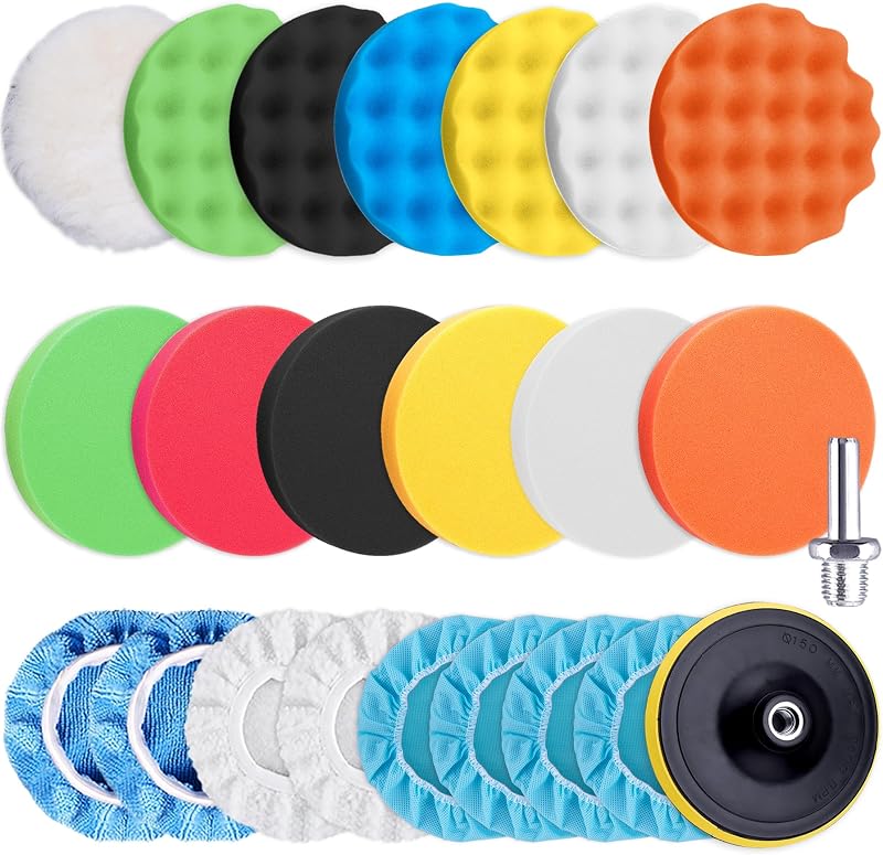 Kit 23 Pzas Almohadillas Pulido Espuma para Coche