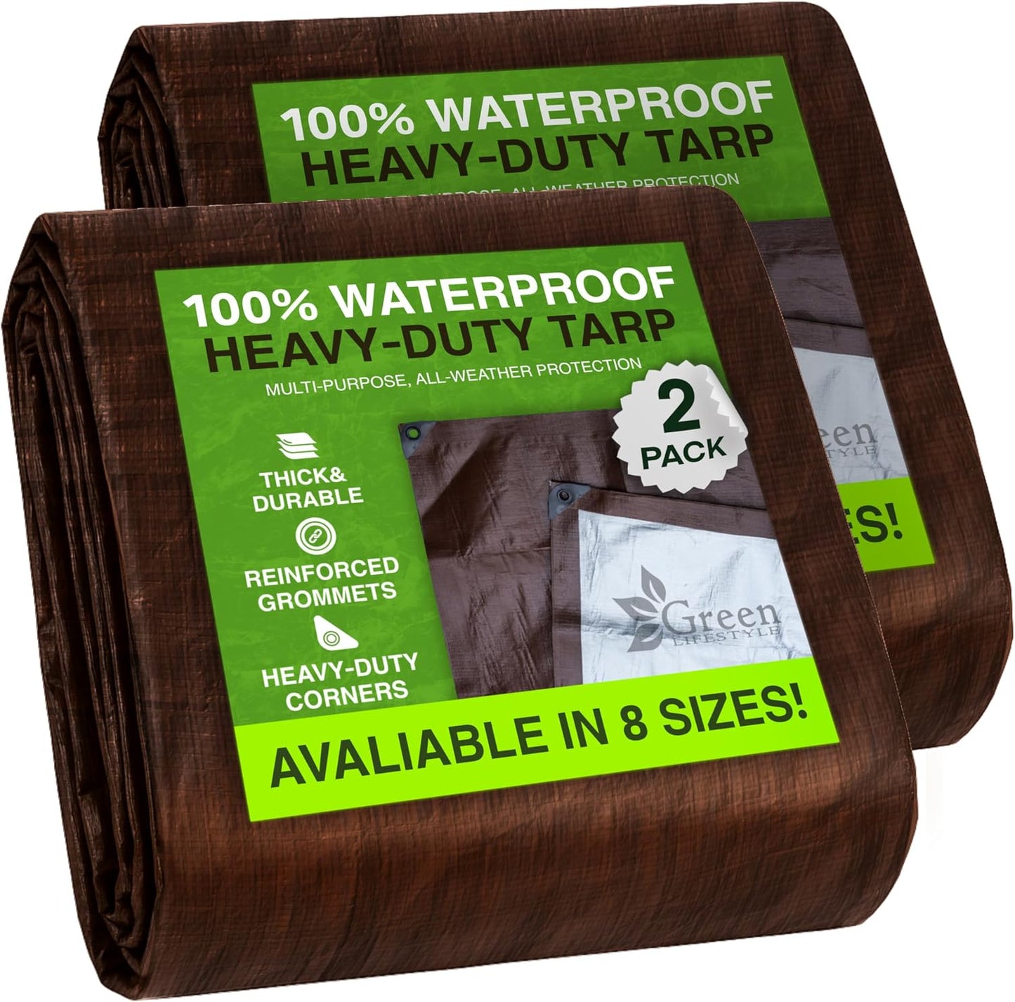 2 Pzas Lona Impermeable para Tienda Campamento y Piscina