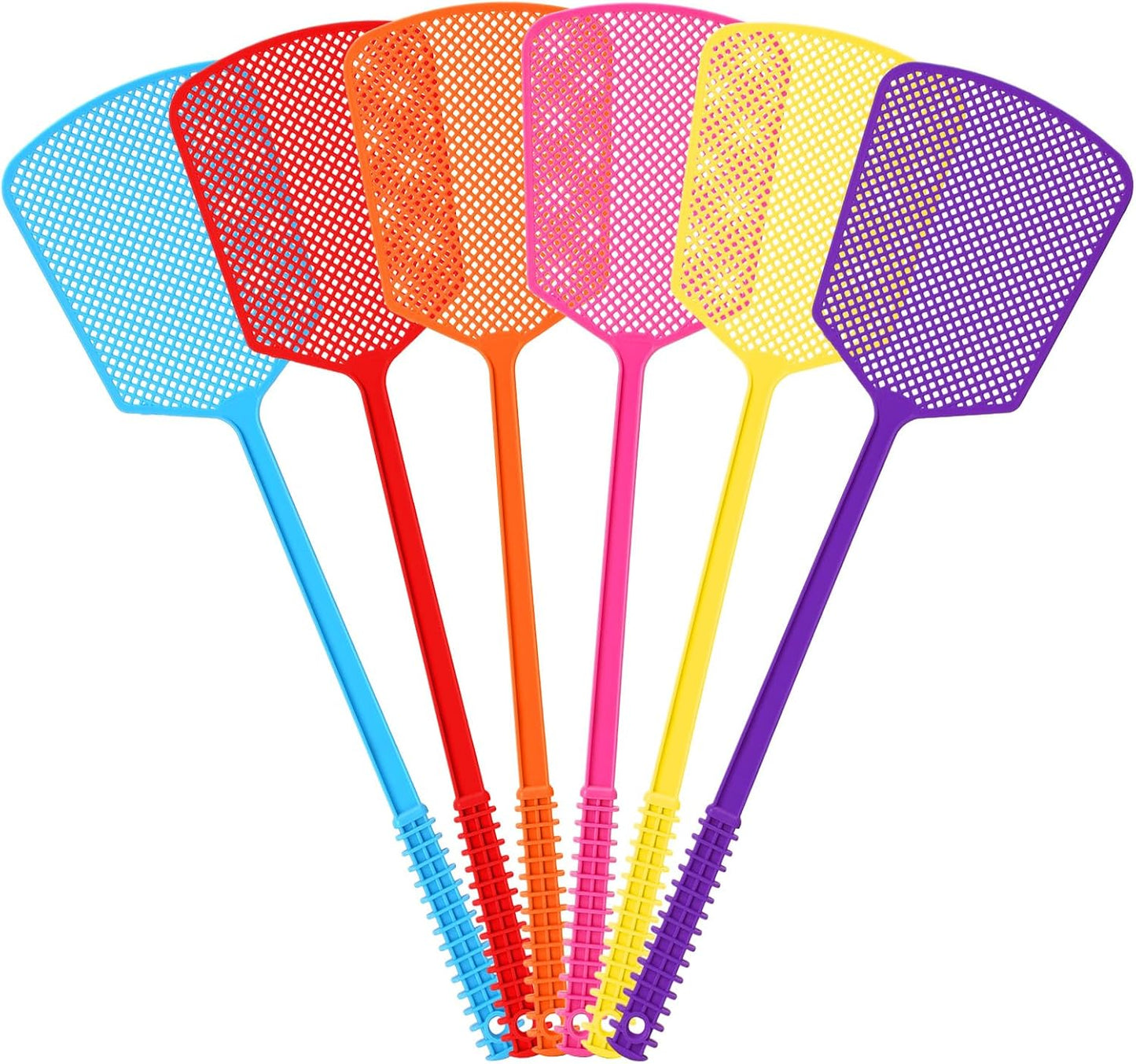 Matamoscas plástico colorido 6 pzas para interiores exteriores