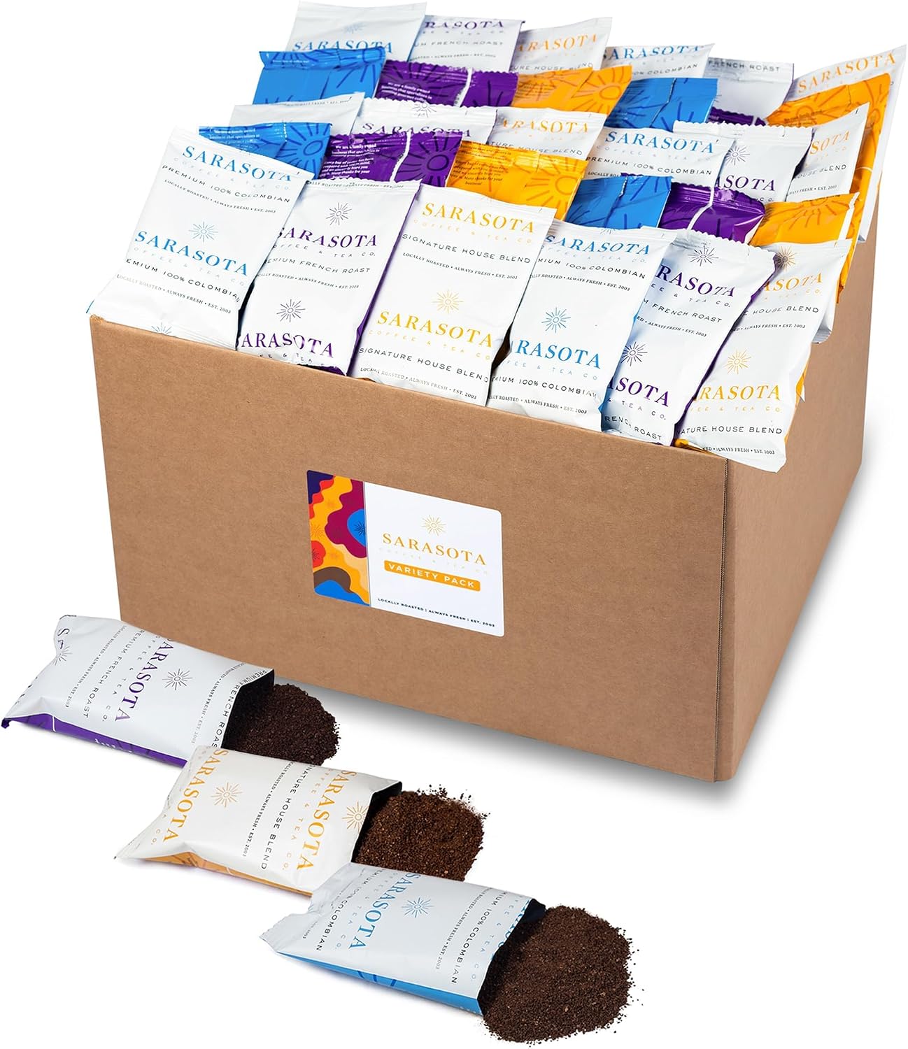 Pack café a granel 2oz 12 tazas variedad tostado