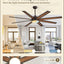 Ventilador techo 65pulg bronce luces control remoto motor CC