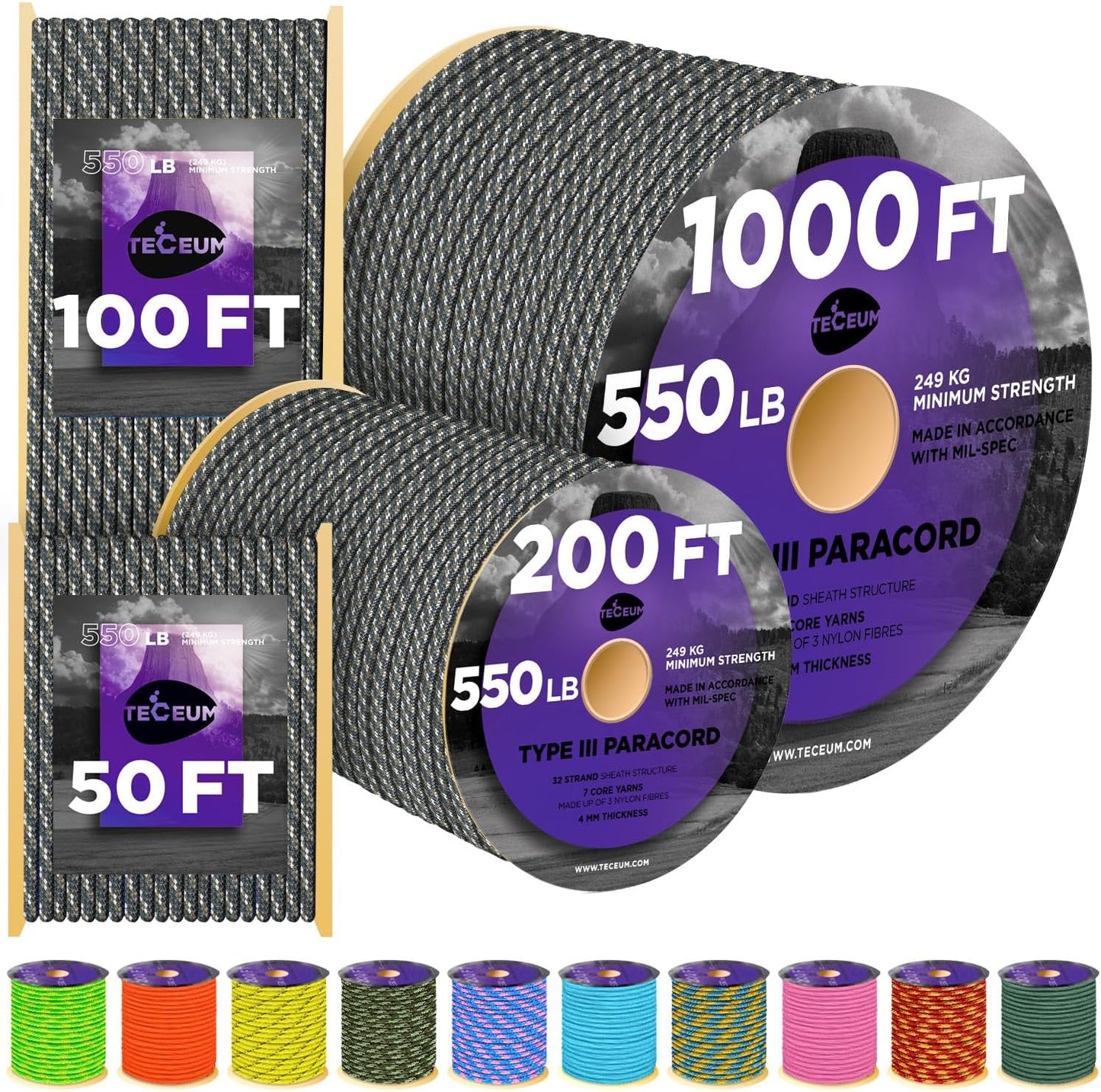 Cuerda resistente campamento 40 colores