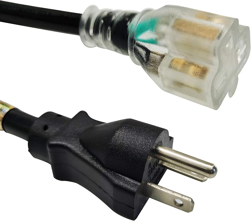 Cable extensión NEMA 6-20 25 ft 20A/250V color negro