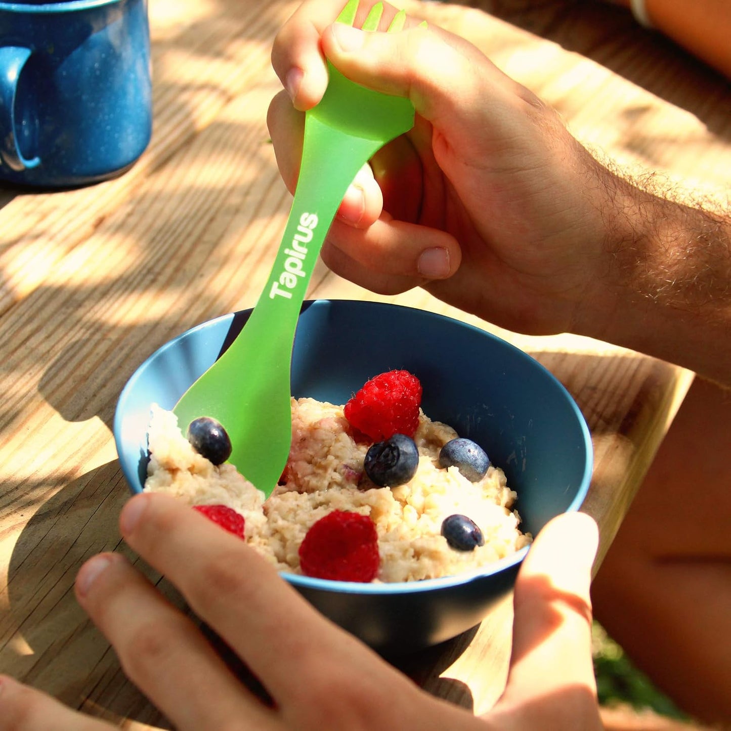 Set 4 cubiertos camping cuchara tenedor cuchillo sin BPA