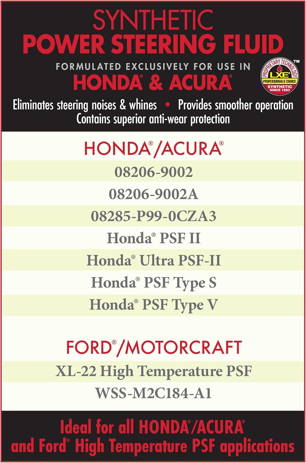 Líquido dirección asistida sintético para Honda/Acura 1gal