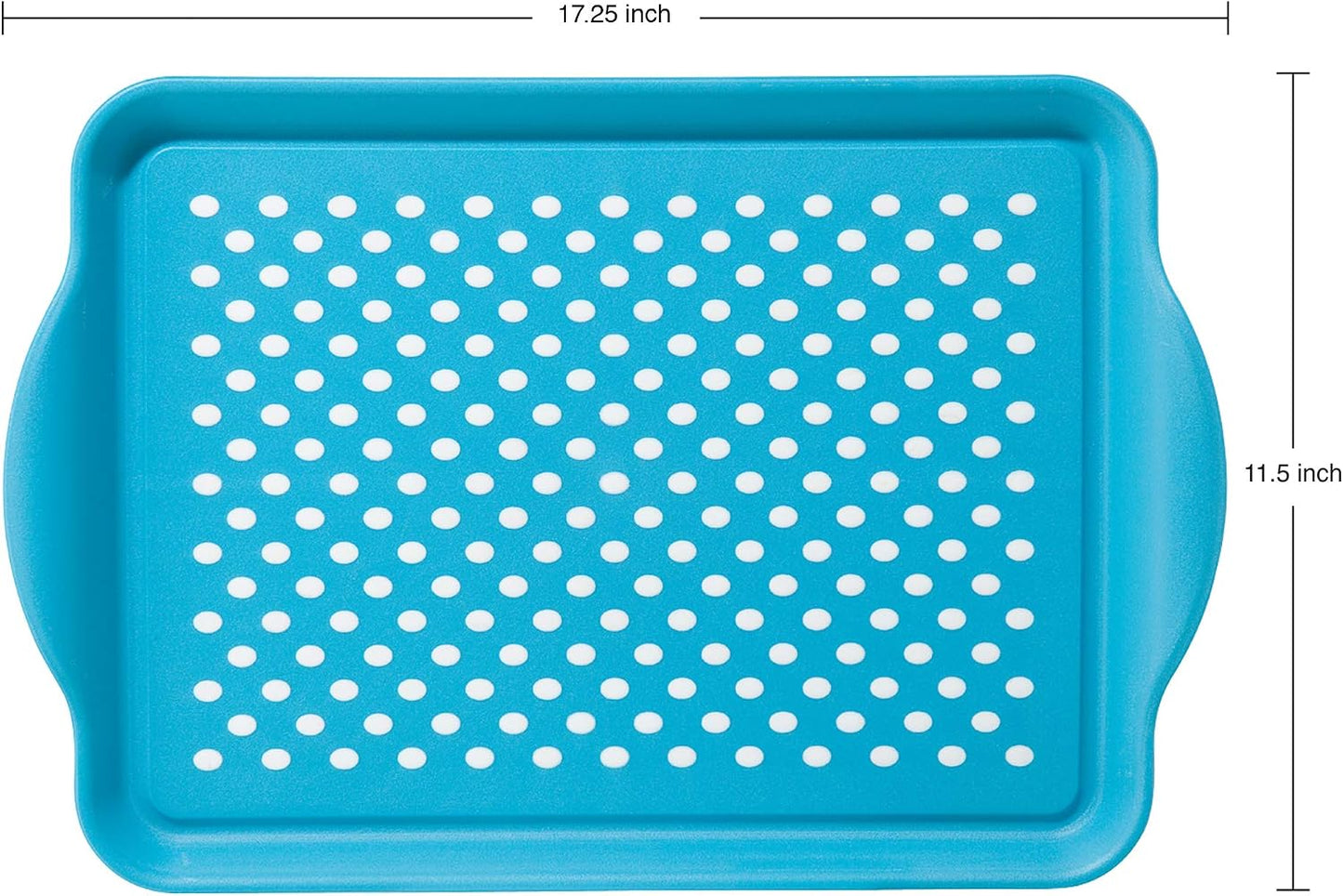 Charola rectangular con agarre caucho