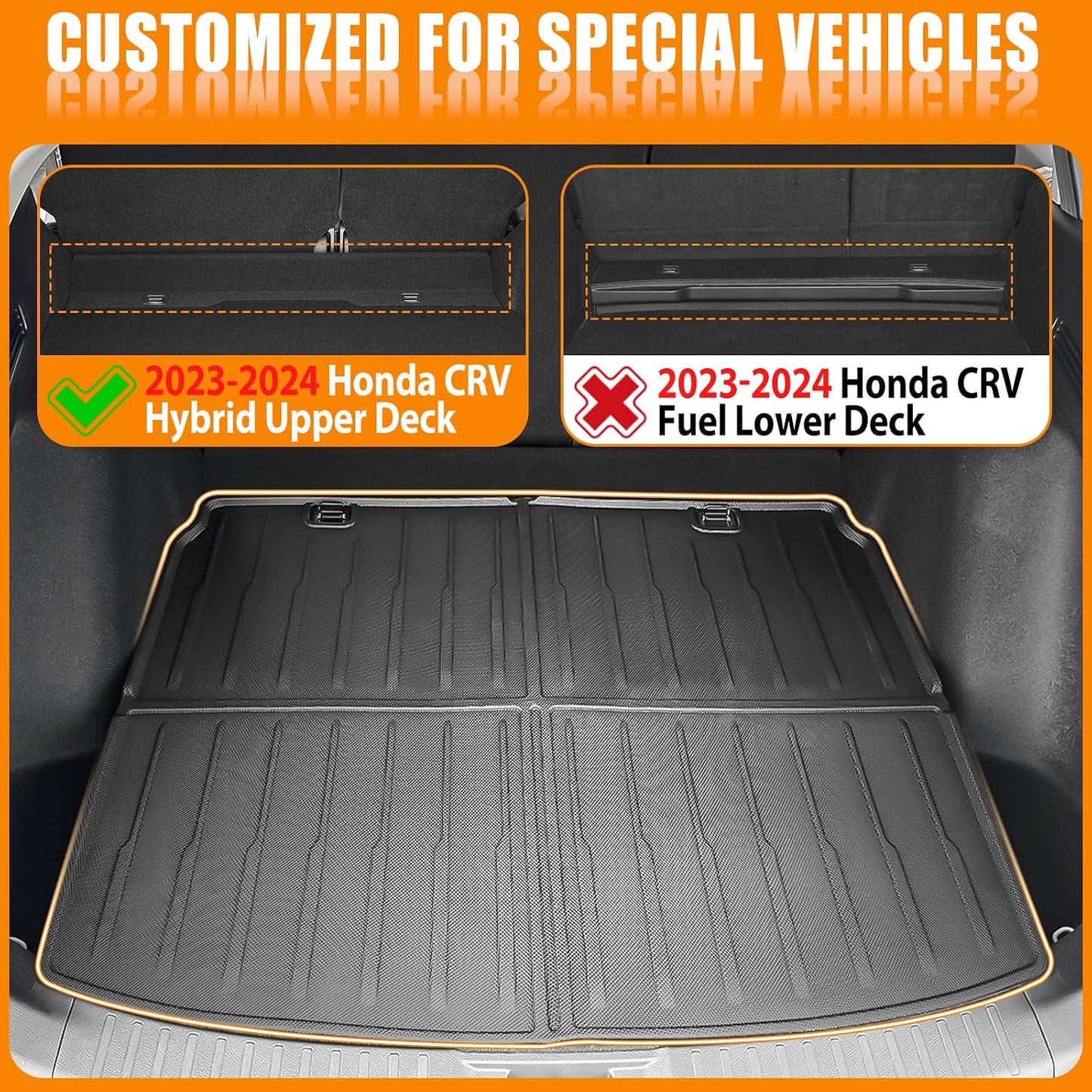 Tapete carga comp Honda CRV 23-25 híbrido TPE maletero