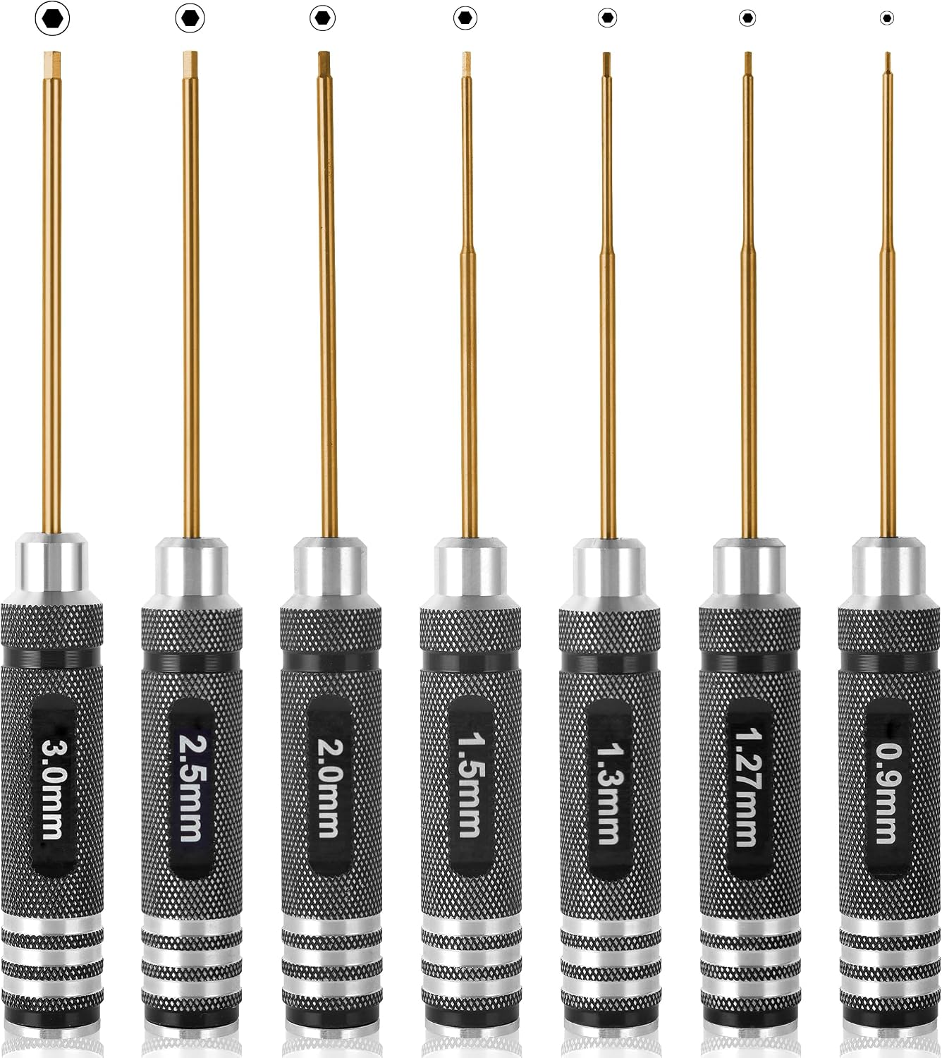 Set 7 destornilladores hex titanio para RC dron helicóptero