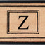 Tapete puerta monograma fibra coco 24x48" resistente