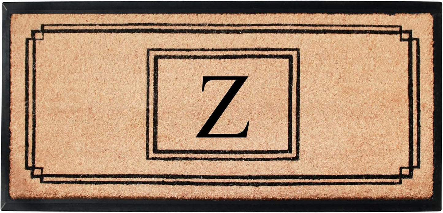 Tapete puerta monograma fibra coco 24x48" resistente