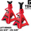 Soportes gato trinquete 6 toneladas base ancha 15-1/2 a