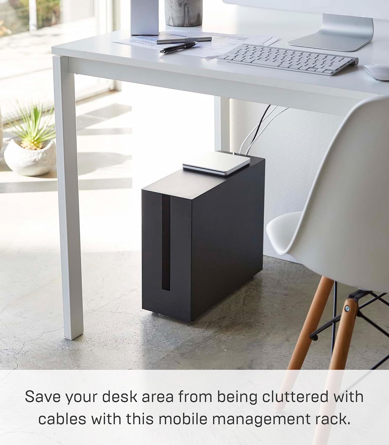 Organiz. de cables acero para oficina o dormitorio