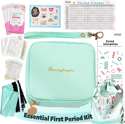 Kit primer período niñas 10-12 años con bolsas compresas
