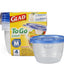 Recipientes plástico redondo 32oz 4uds sin BPA