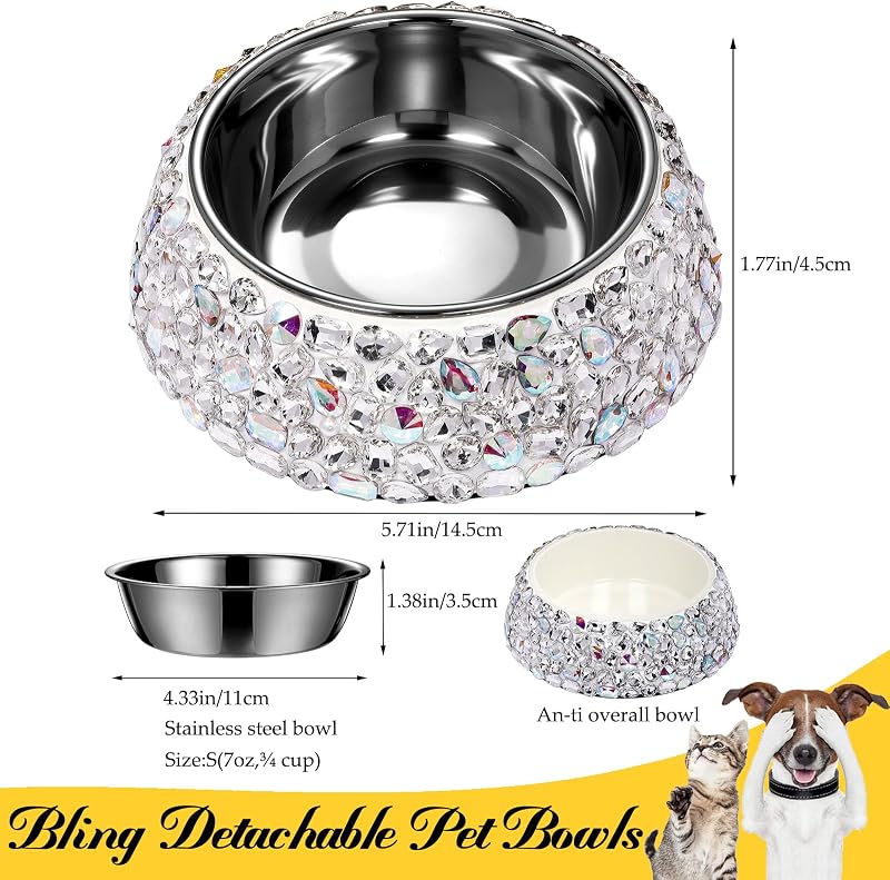 Tazones acero inox antiderrap para perros gatos 7oz