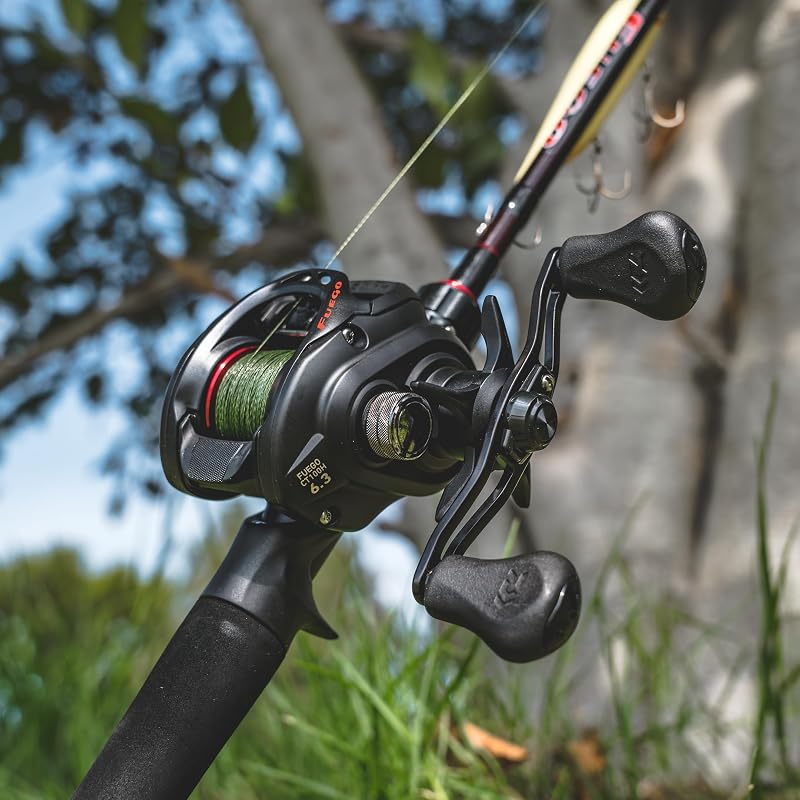 Carrete Baitcasting Fuego Aluminio Rotación Aire Freno