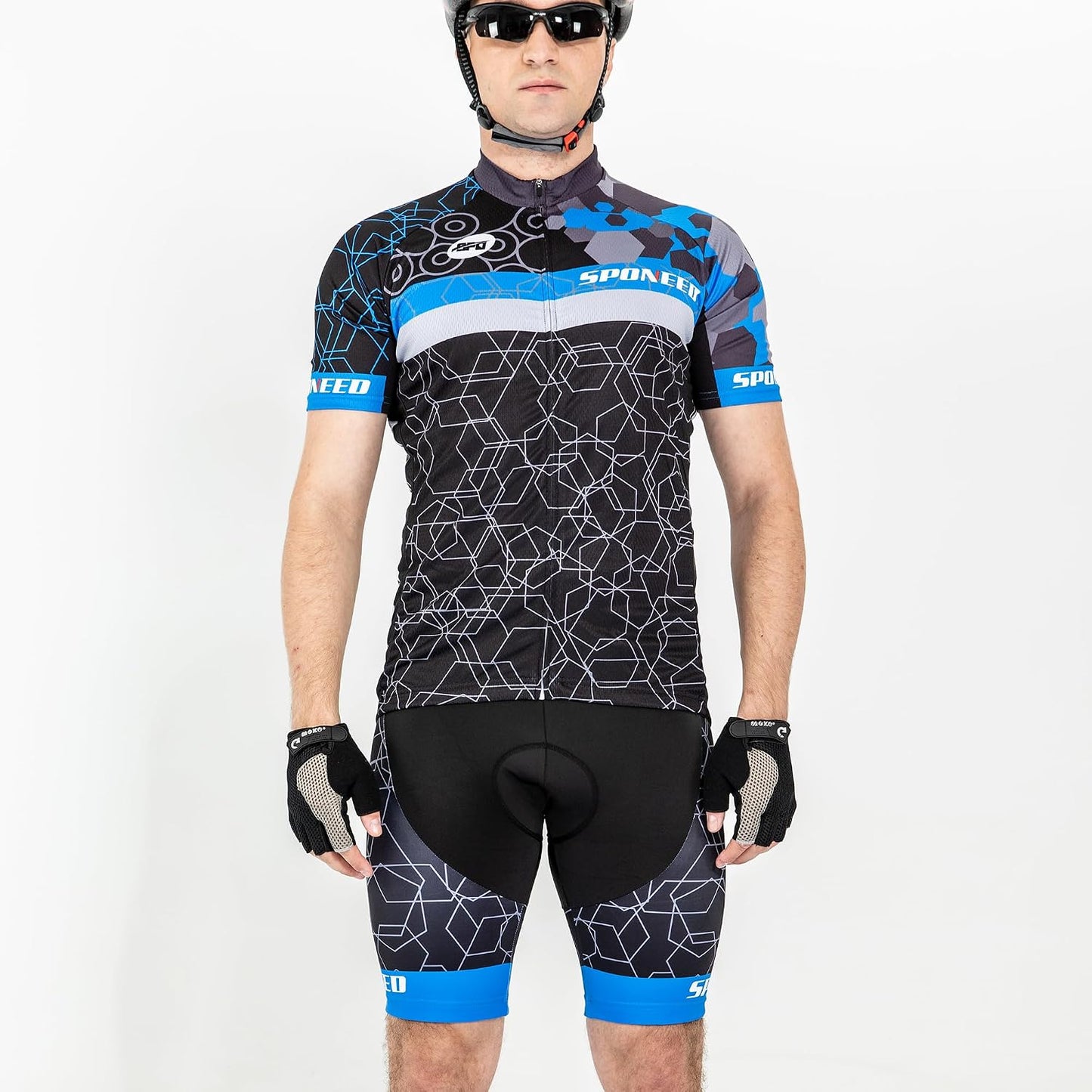 Suéter ciclismo mallas cortas con almohadilla respirable