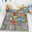 Alfombra coche niños 2'7"x4' antiderrap gris