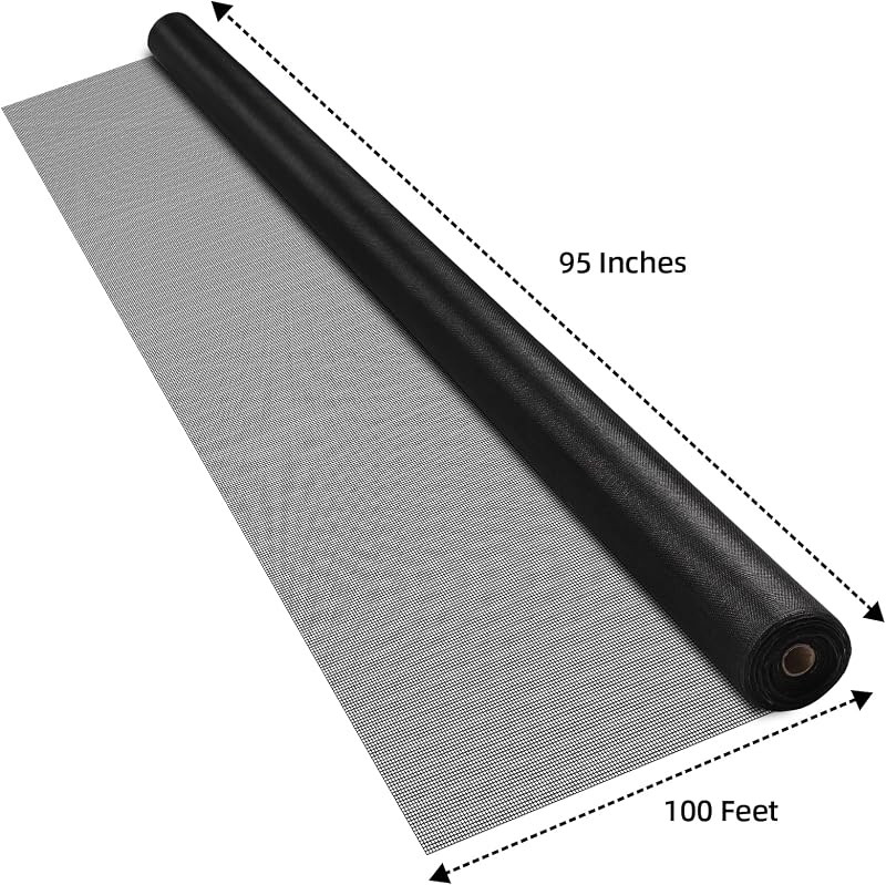 Rollo malla pantalla para porche 95x100' duradera