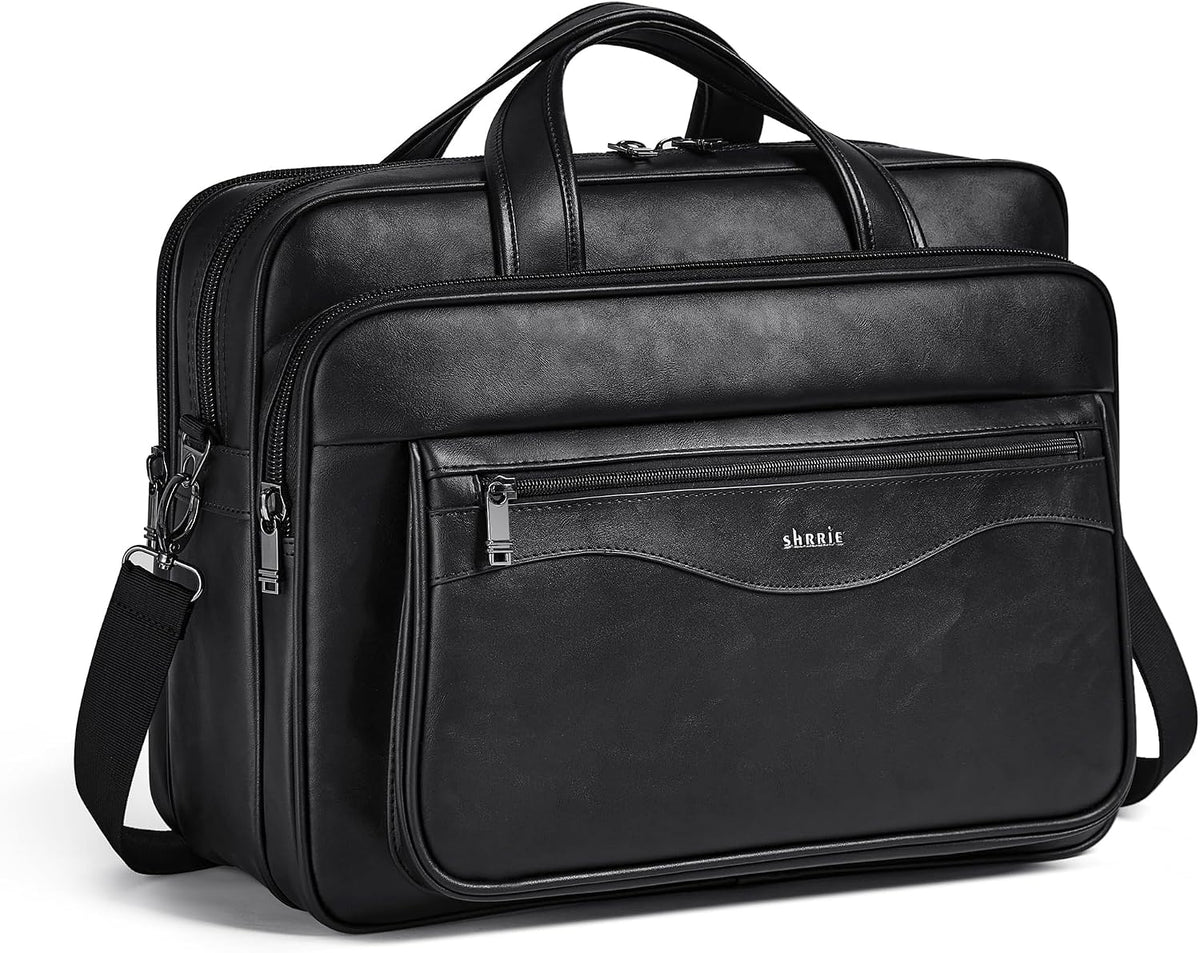 Bolsa cuero laptop 17-17.3pulg maletín vintage trabajo viaje