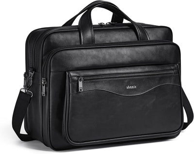 Bolsa cuero laptop 17-17.3pulg maletín vintage trabajo viaje
