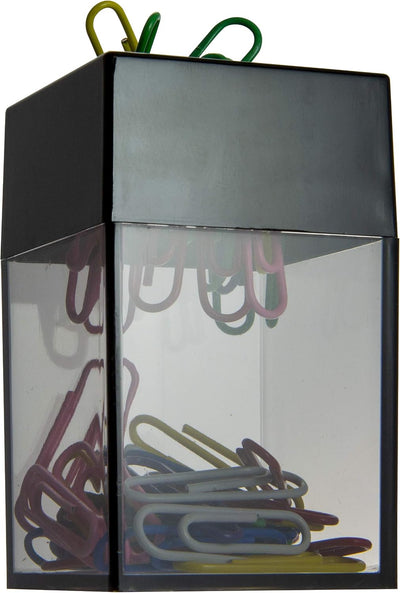 Dispensador clip magnético 100 pzas negro/humo