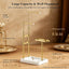 Soporte giratorio joyas ajustable blanco y dorado