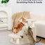 Escalera para mascotas con poste rascador gatos beige