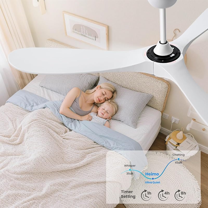 Ventilador techo 60pulg madera 3 aspas interiores exteriores