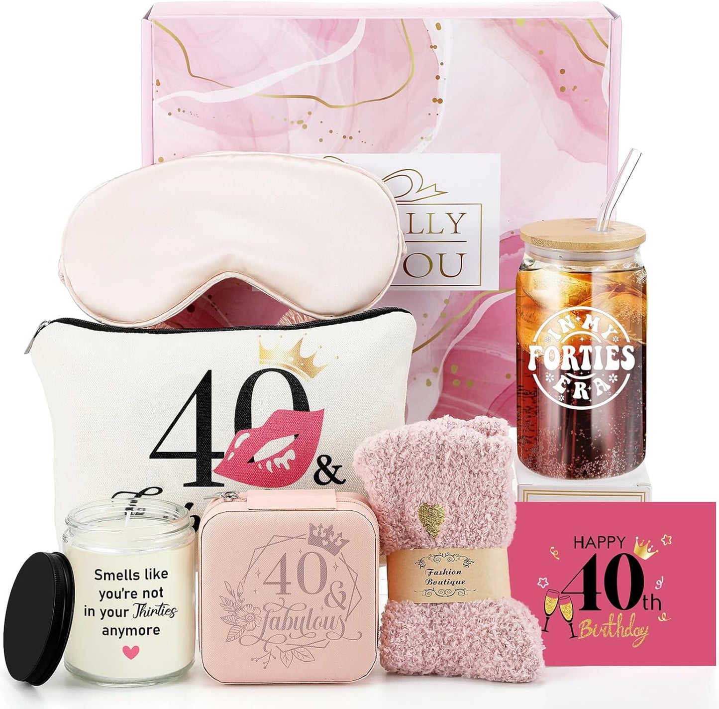 Set 8 Pzas Regalo Cumpleaños Mujer 40 Años
