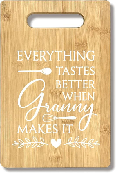 Tabla cortar bambú decoración cocina regalo abuela