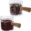 Juego 2 Tazas Medidoras Vidrio Doble Escala 2.5oz