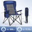 Silla campamento gran tamaño respaldo alto 500lb plegable