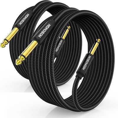 2 Cables Guitarra 1/4pulg Blindado Trenzado Nylon
