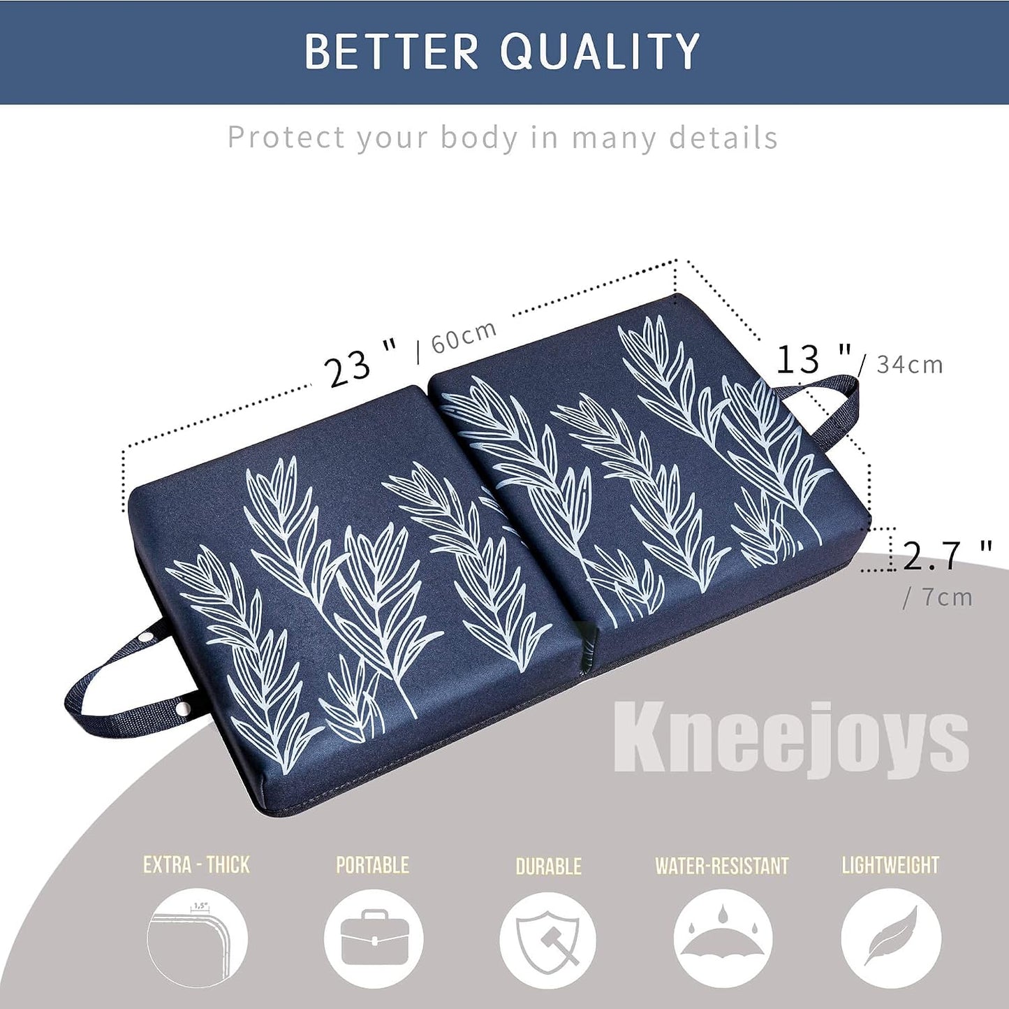 Rodilleras extra gruesas espuma viscoelástica para yoga baño