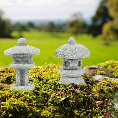 Farol pagoda mini accesorios jardín zen 4 unidades