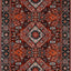 Alfombra oriental roja antiderrap para cocina y dormitorio