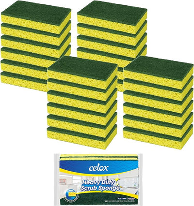 24 Esponjas Platos Doble Cara No Raya Absorbente