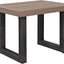 Mesa auxiliar mimbre exterior color marrón