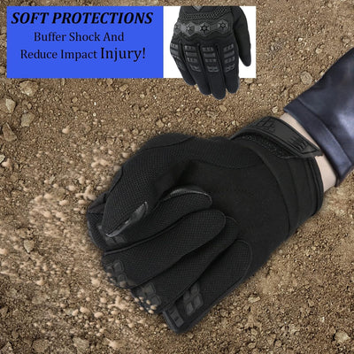 Guantes ciclismo pantalla táctil dedo completo X-Large negro