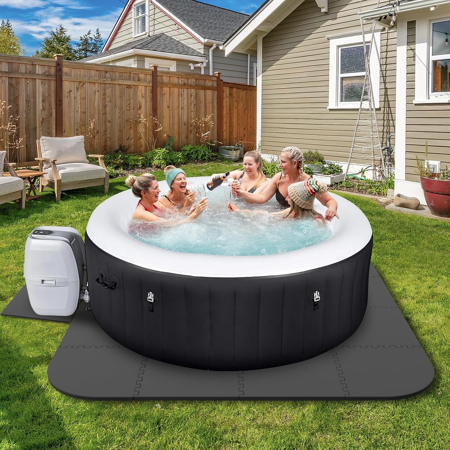 Estera hinchable bañera 85" 6mm EVA negro
